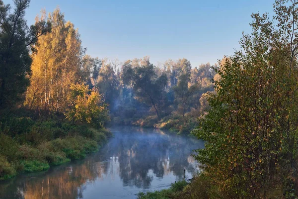 Morgonflod Dimma — Stockfoto