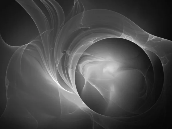 Ψηφιακή Αφηρημένη Φράκταλ Φόντο Που Παράγεται Στον Υπολογιστή Μαύρο Και — Φωτογραφία Αρχείου