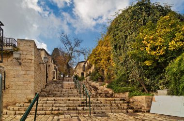 eski evi, Yemin Moshe bölgesinde, Kudüs, Israelin 