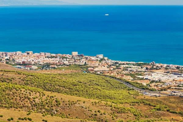 Panoramic View Costa Del Sol Top Calamorro Mountain Benalmadena Andalusia — Stock Photo, Image