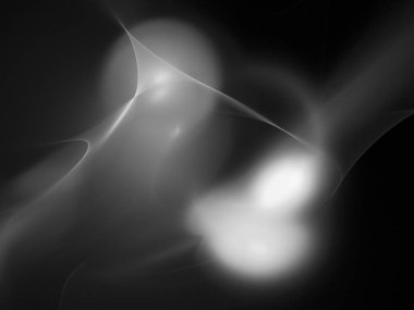 dijital soyut fraktal arkaplan bilgisayarda siyah ve beyaz olarak oluşturuldu.