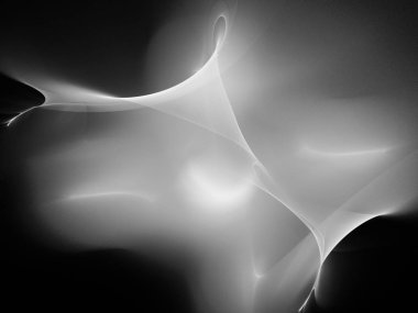 dijital soyut fraktal arkaplan bilgisayarda siyah ve beyaz olarak oluşturuldu.