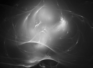 dijital soyut fraktal arkaplan bilgisayarda siyah ve beyaz olarak oluşturuldu.