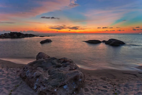 Plaża Zachodzie Słońca Wyspie Phu Quoc Wietnamie — Zdjęcie stockowe