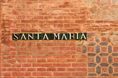 Malaga şehrindeki Santa Maria Kilisesi duvar parçası. İspanya