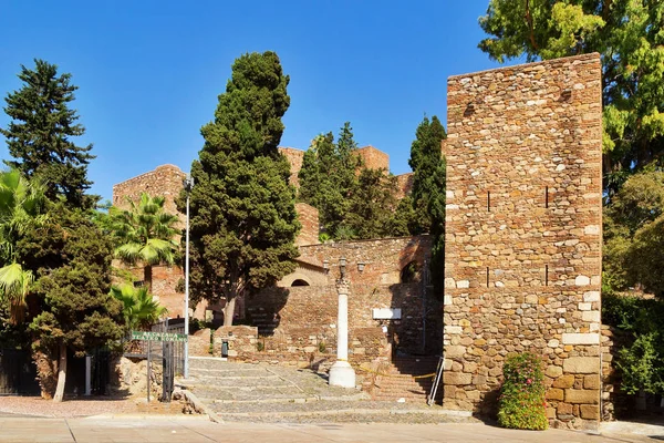 Вход Руины Римского Амфитеатра Малаге Испания — стоковое фото