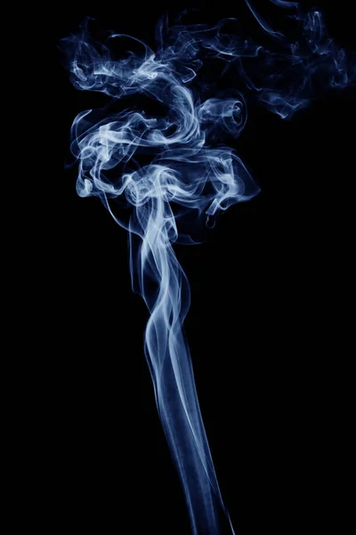 Smoke Fragments Black Background — Stock Photo, Image