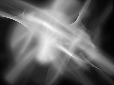 dijital soyut fraktal arkaplan bilgisayarda siyah ve beyaz olarak oluşturuldu.