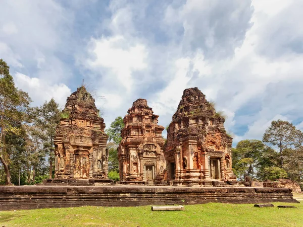 Gamle Buddhistiske Khmer Tempel Angkor Wat Kompleks Cambodja - Stock-foto