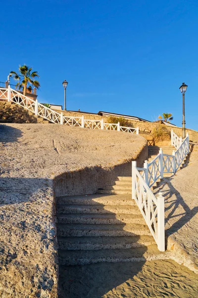 Passi Sulla Spiaggia Nella Roccia Spiaggia Duke Tenerife Isole Canarie — Foto Stock