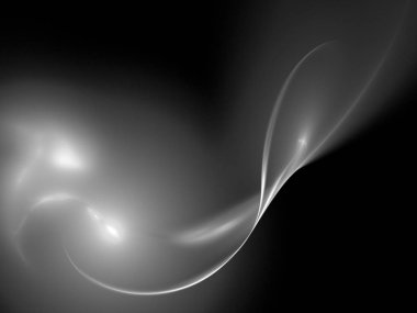 dijital soyut fraktal arkaplan bilgisayarda siyah ve beyaz olarak oluşturuldu.