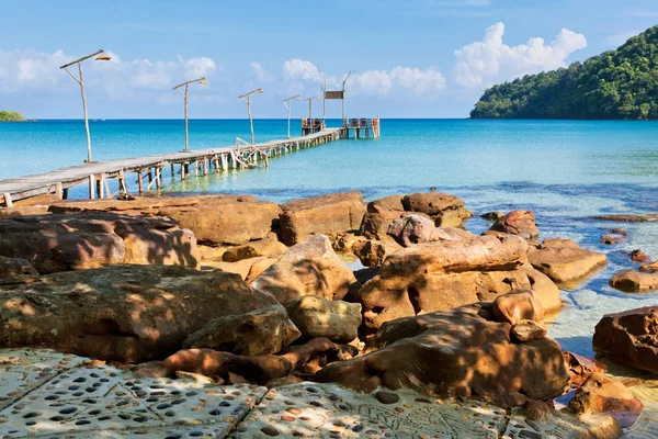 View Pier Sea Loneliness Beach — Stock Photo, Image