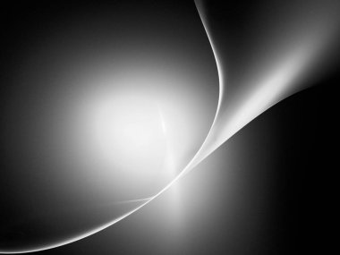 dijital soyut fraktal arkaplan bilgisayarda siyah ve beyaz olarak oluşturuldu.