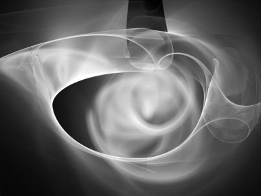 dijital soyut fraktal arkaplan bilgisayarda siyah ve beyaz olarak oluşturuldu.