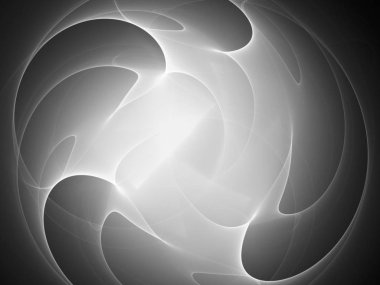 dijital soyut fraktal arkaplan bilgisayarda siyah ve beyaz olarak oluşturuldu.