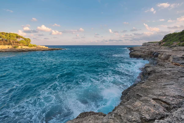 Krásné Tyrkysové Bay Beach Mořská Voda Baleárské Ostrovy Mallorca Island — Stock fotografie