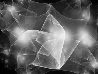 dijital soyut fraktal arkaplan bilgisayarda siyah ve beyaz olarak oluşturuldu.