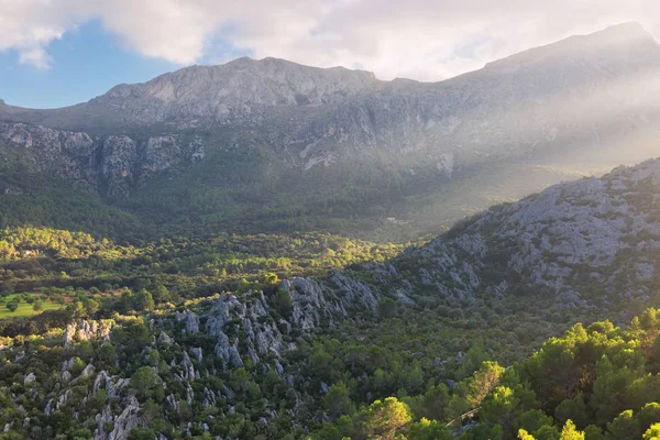 Vadi Dağlar Mallorca Balear Adaları Spanya Ile Manzara — Stok fotoğraf