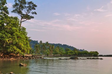 kasvetli tropikal günbatımı