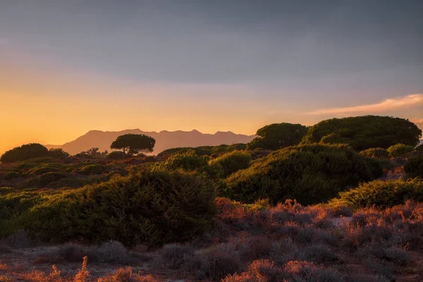 Andalusische zonsondergang landschap — Stockfoto