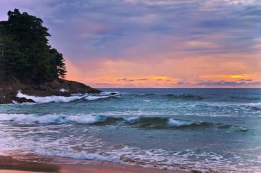 kasvetli tropikal günbatımı