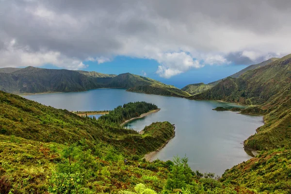 Prachtig Panoramisch Uitzicht Lagoa Fogo Het Eiland Sao Miguel Azoren — Stockfoto