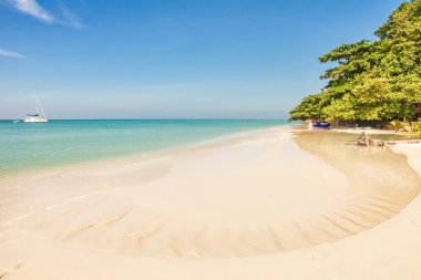 White sand beach at Koh Chang island. Thailand. clipart