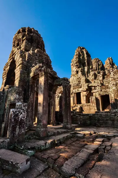 Bayon Starożytna Świątynia Buddyjskich Khmerów Kompleksie Angkor Wat Kambodża — Zdjęcie stockowe