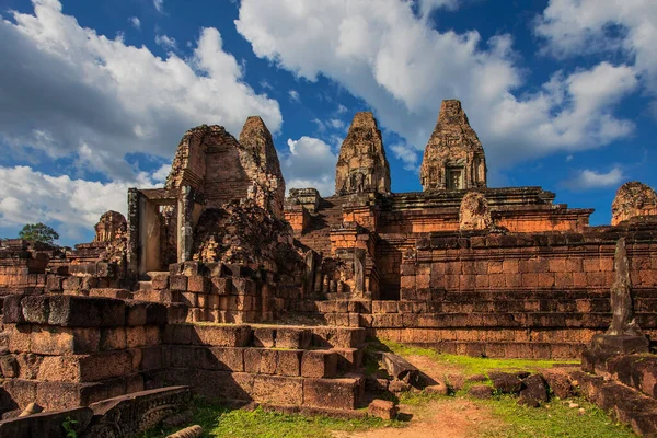 Starożytna Świątynia Buddyjskich Khmerów Kompleksie Angkor Wat Kambodża — Zdjęcie stockowe