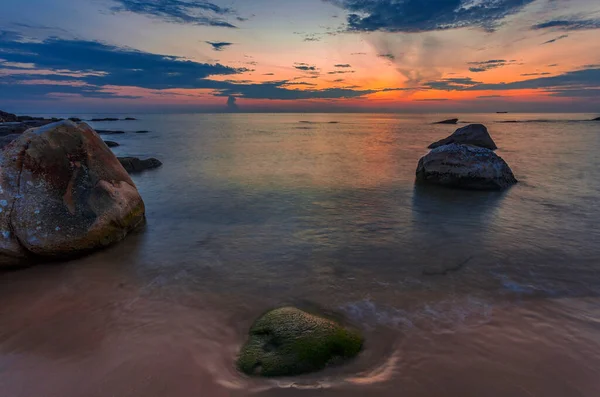 Tengerpart Naplementekor Phu Quoc Szigeten Vietnamban — Stock Fotó