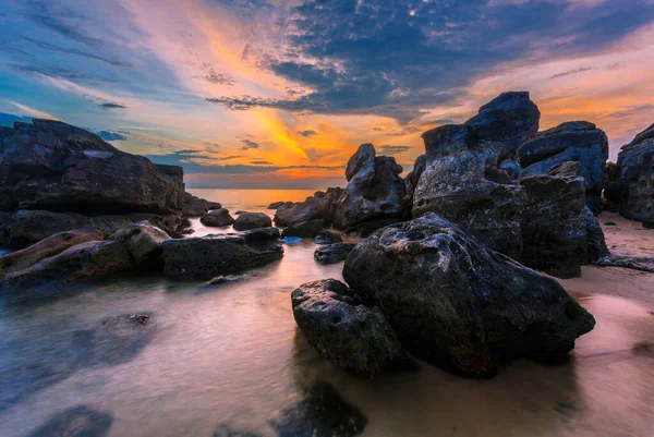 Strand Bij Zonsondergang Bij Phu Quoc Eiland Vietnam — Stockfoto