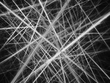 dijital soyut fraktal arkaplan bilgisayarda siyah ve beyaz olarak oluşturuldu.