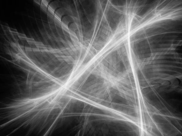 Fondo Fractal Abstracto Digital Generado Ordenador Blanco Negro — Foto de Stock