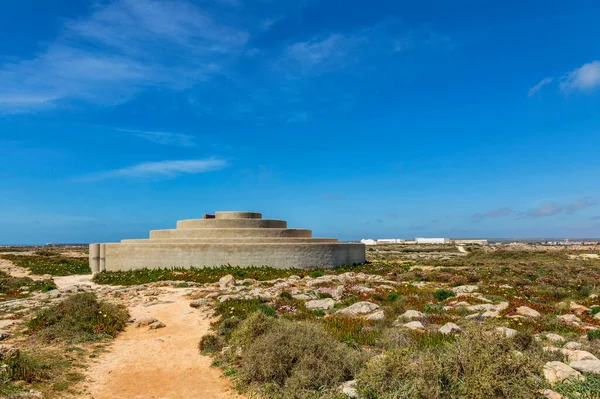 SAGRES, PORTUGAL - 10 Nisan 2019: Fortaleza de Sagres 'teki Ses Odası, Algarve Anıtı