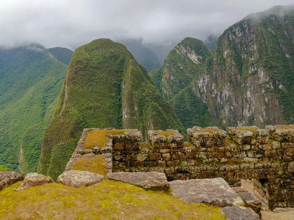 День Дождя Мачу Пикчу Перу — стоковое фото