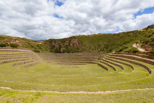 Ancient Inca Circular Terraces Moray Agricultural Experimental Station Peru — Stock Photo, Image