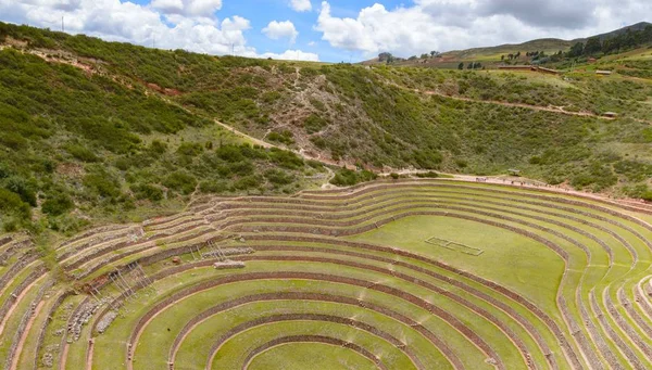 Ancient Inca Circular Terraces Moray Agricultural Experimental Station Peru — Stock Photo, Image
