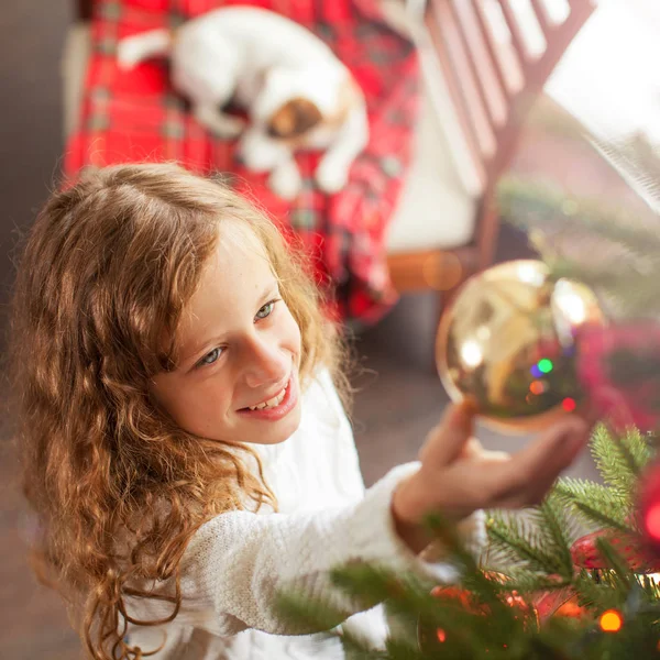 Décoration enfant arbre de Noël — Photo
