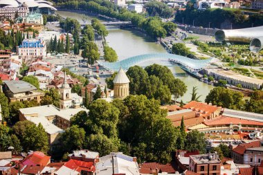 Tiflis eski şehir Üstten Görünüm