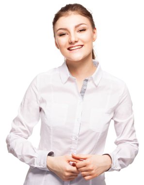 Beyaz arka plan, kadının