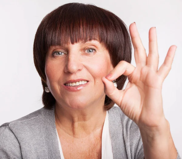 Smiling mature woman — Stock Photo, Image