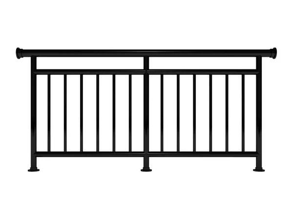 White Metal Modern Railing Render Model White Background — Stock Photo, Image