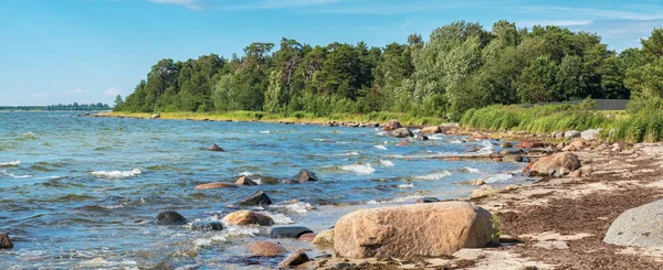 Panoramatický Pohled Pobřeží Baltského Moře Kaberneeme Estonsko Evropa — Stock fotografie