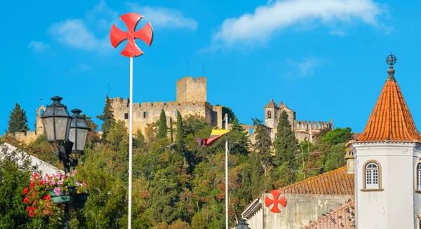 Panoramiczny Widok Klasztor Chrystusa Convento Cristo Tomar Ribatejo Portugalia — Zdjęcie stockowe