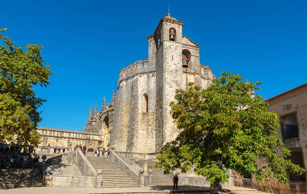 Eingang Und Hauptkirche Christuskloster Convento Cristo Tomar Ribatejo Portugal — Stockfoto