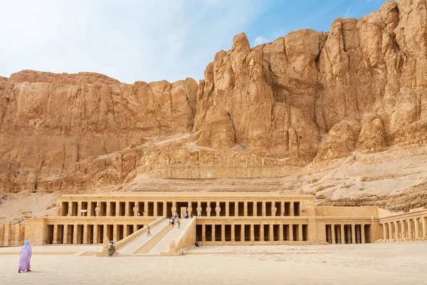 Templo Mortuorio Reina Hatshepsut Cisjordania Luxor Valle Del Nilo Egipto — Foto de Stock