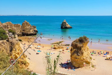 Lagos resort Praia Dona Ana kumlu plaj. Algarve, Portekiz, Europe