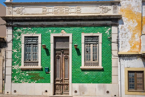 Fassade Eines Alten Verlassenen Gebäudes Tavira Algarve Portugal — Stockfoto