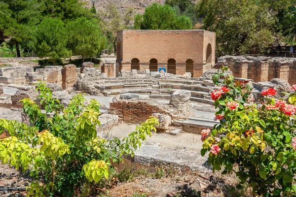 Odeon Romano Nel Sito Antico Gortyn Messara Plain Creta Grecia — Foto Stock