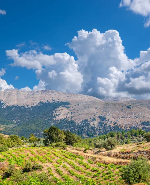 Krajobraz górski. Rodos, Grecja — Zdjęcie stockowe